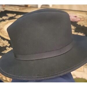 Vintage Country Gentleman Hat Fedora Men Medium M Wool Light Felt Black USA Made
